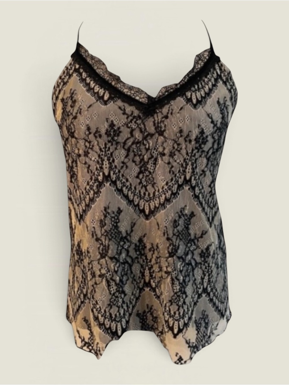 LAVENDER BROWN Lace Top Size Small